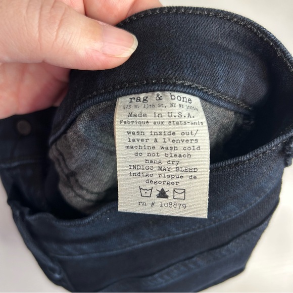 rag &‎ bone Justine Skinny Jeans, Coal 29 - Picture 10 of 10